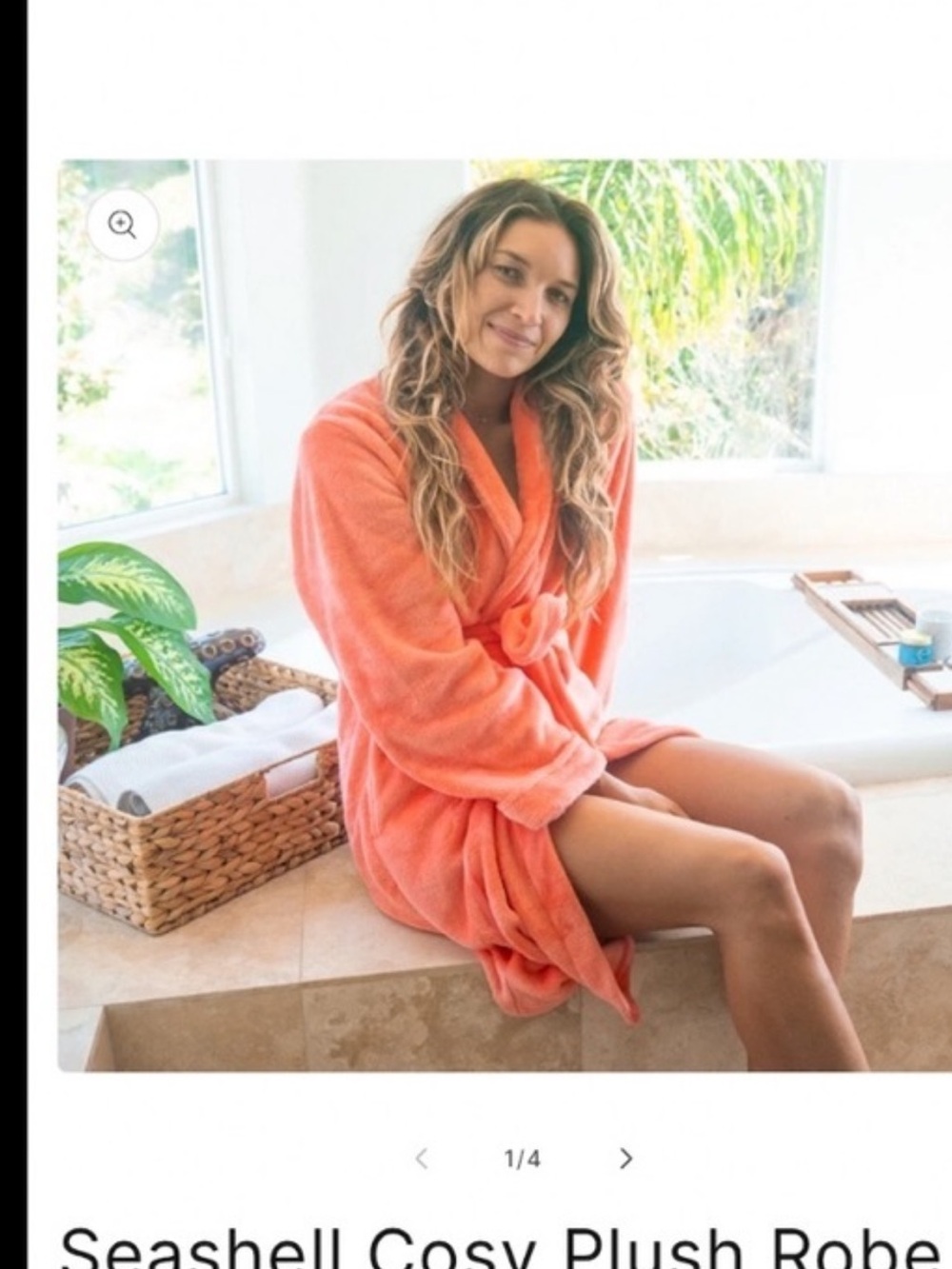 Cosy Plush Robe - Coral Pink